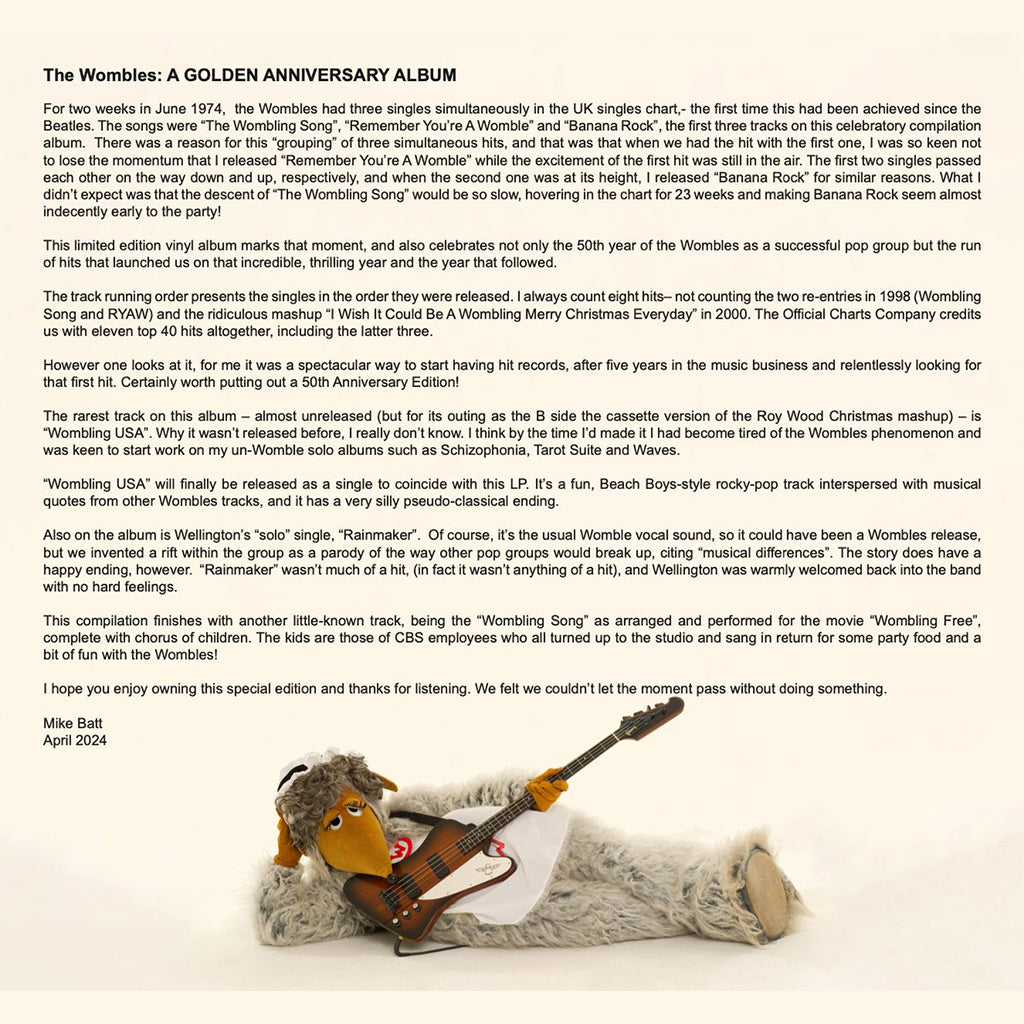 THE WOMBLES - Golden (50th Anniversary Celebration) - CD [NOV 8]