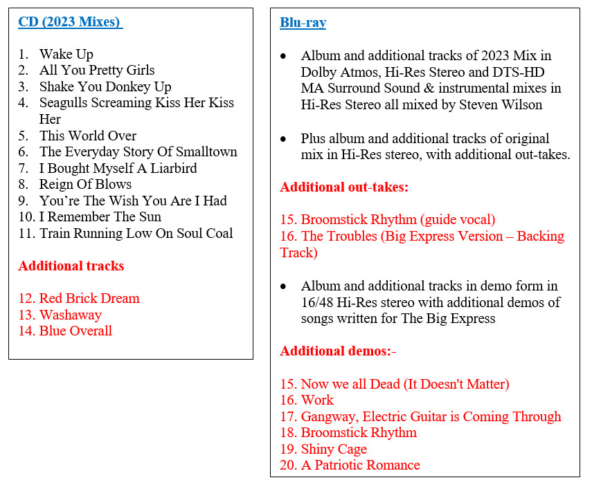 XTC - The Big Express (New 2023 Steve Wilson Mix) - CD / Blu-ray Set [SEP 22]