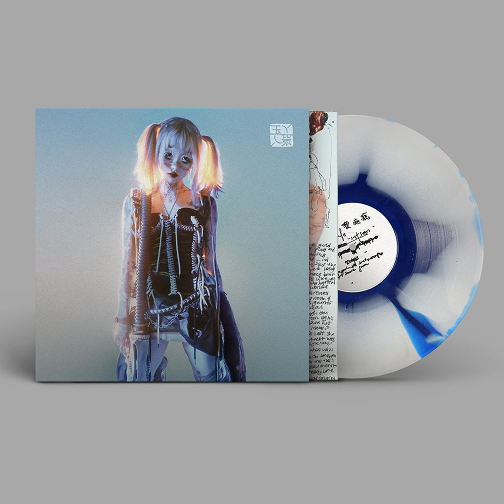 yeule - softscars (with Poster insert & Lyric Booklet) - LP - Deluxe White & Blue “Ink Spill”  Vinyl