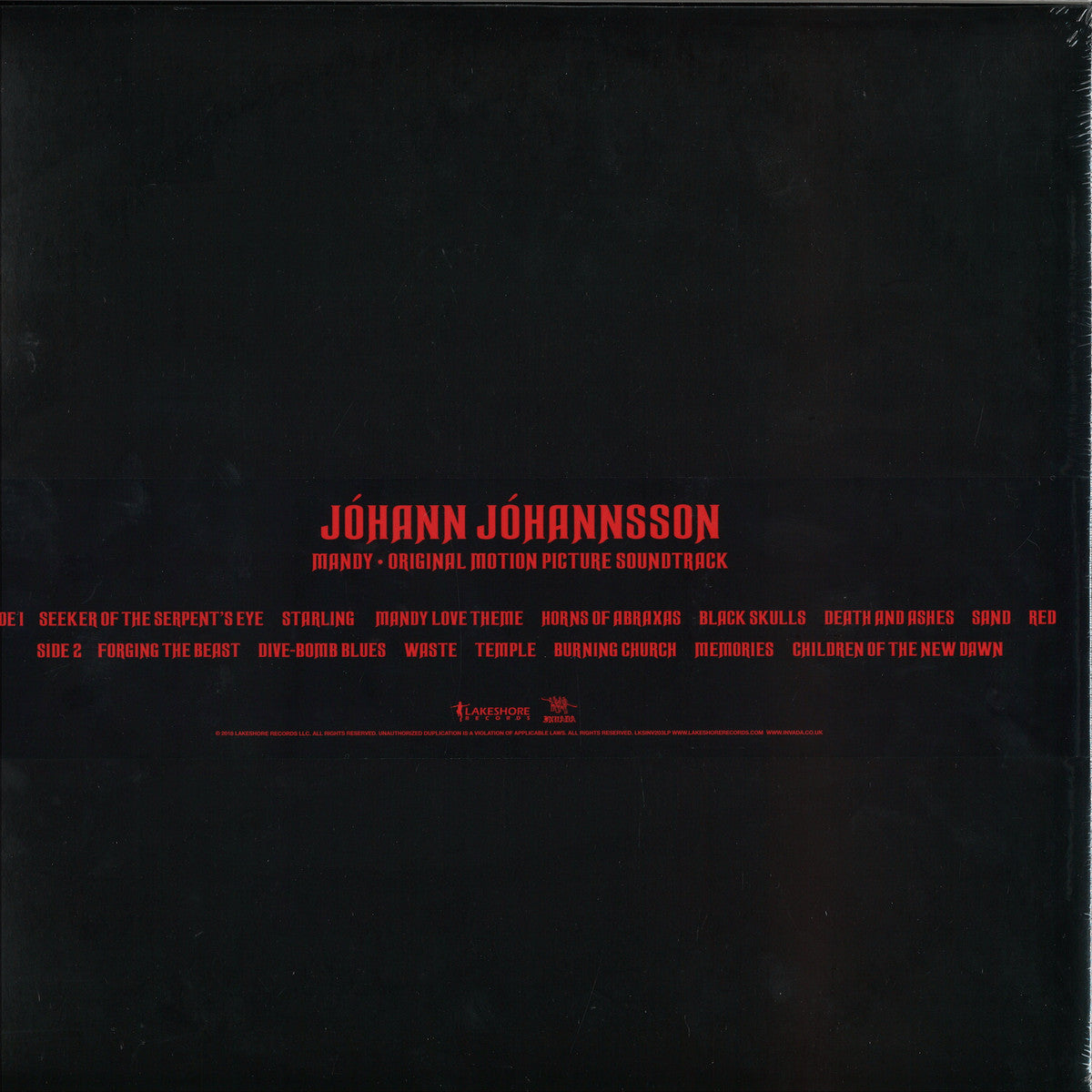 JOHANN JOHANNSSON - Mandy (OST) - LP - Transparent Red Vinyl