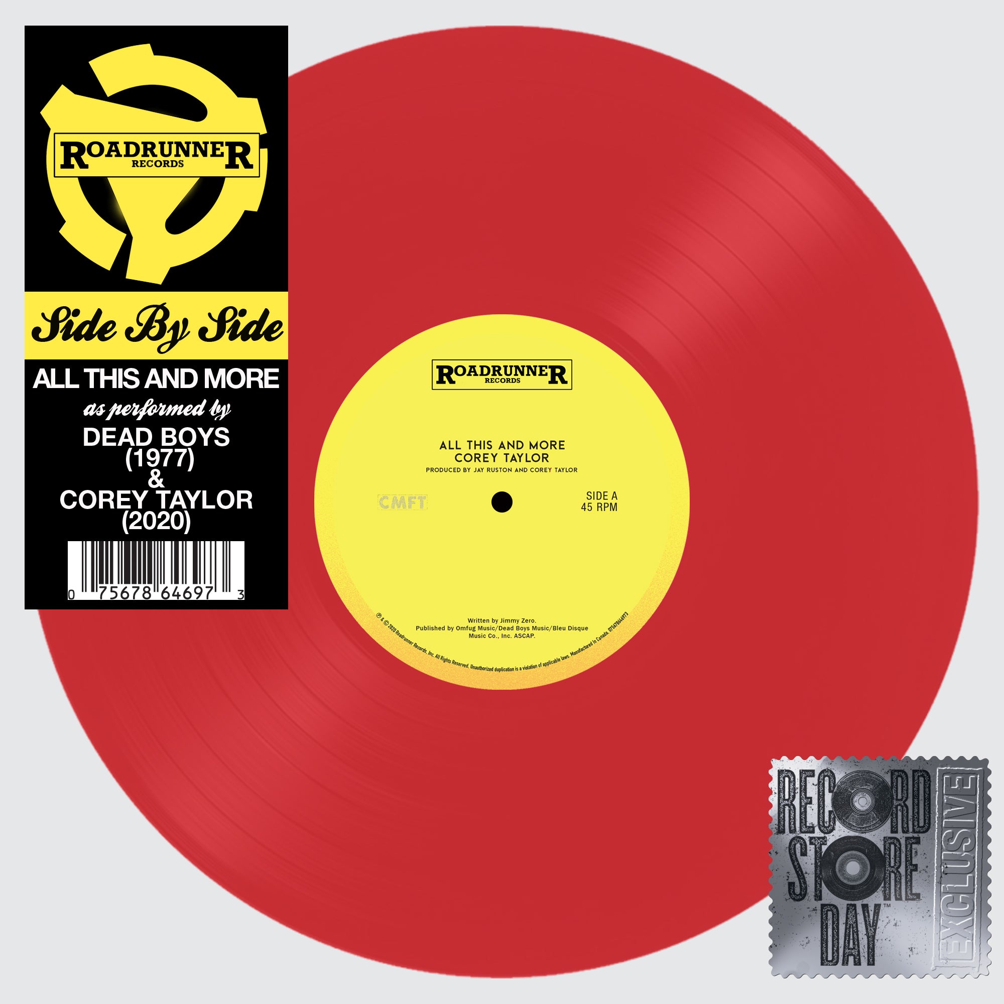 COREY TAYLOR / THE DEAD BOYS - All This and More - 12" - Limited Neon Coral Vinyl [BF2020-NOV27]