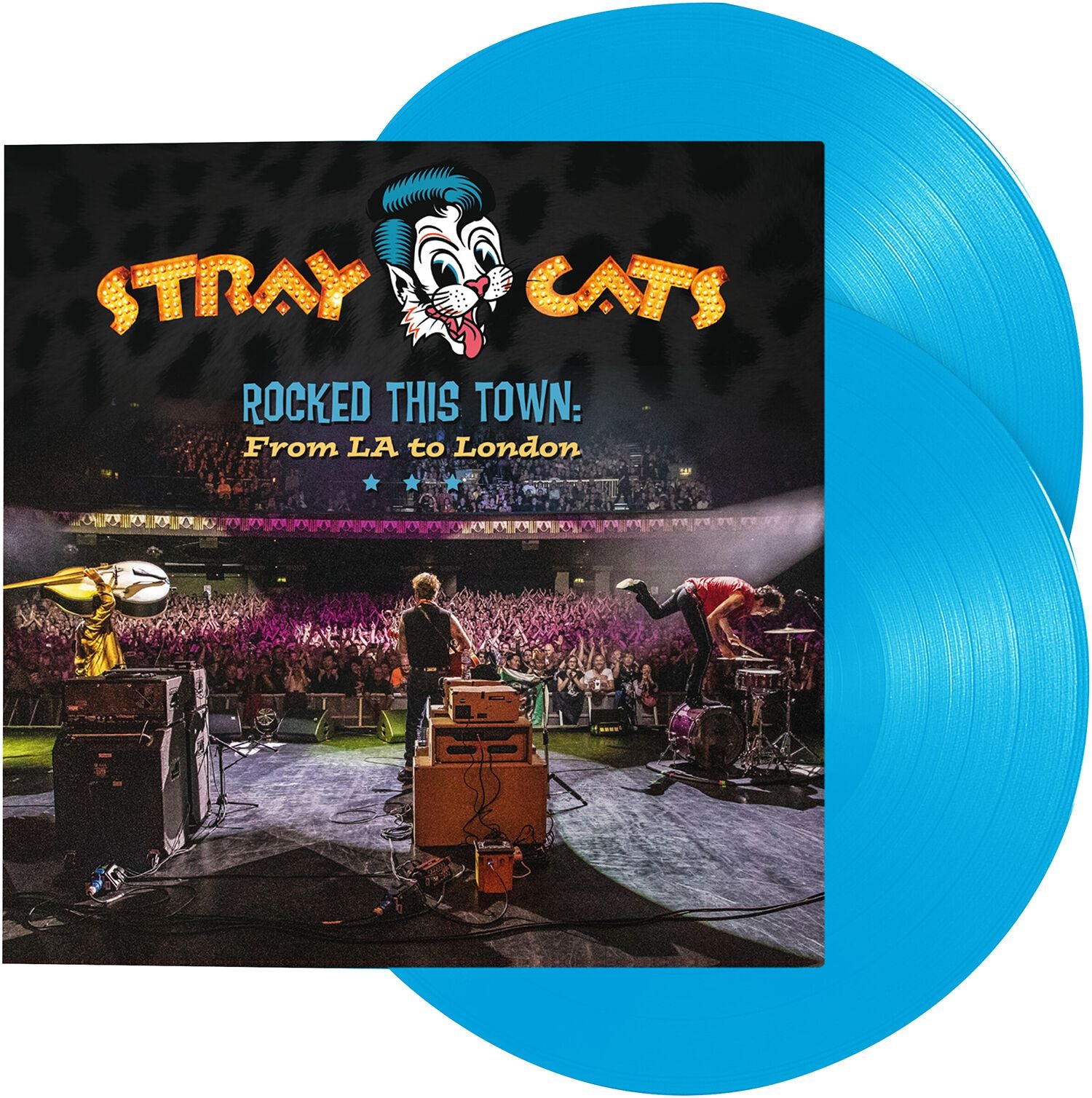 STRAY CATS – Rocked This Town: From LA to London – 2LP – Limited Light Blue Vinyl