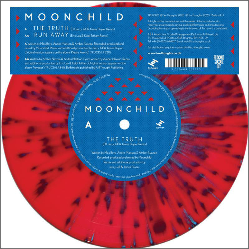 MOONCHILD - The Truth / Run Away Remixes - 7" Red Hot / Blue Splatter Vinyl [RSD2020-AUG29]