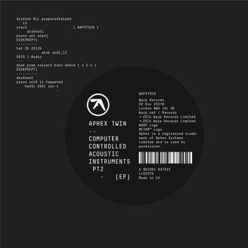 APHEX TWIN - Computer Controlled Acoustic Instruments Pt 2 - 12" EP - Vinyl