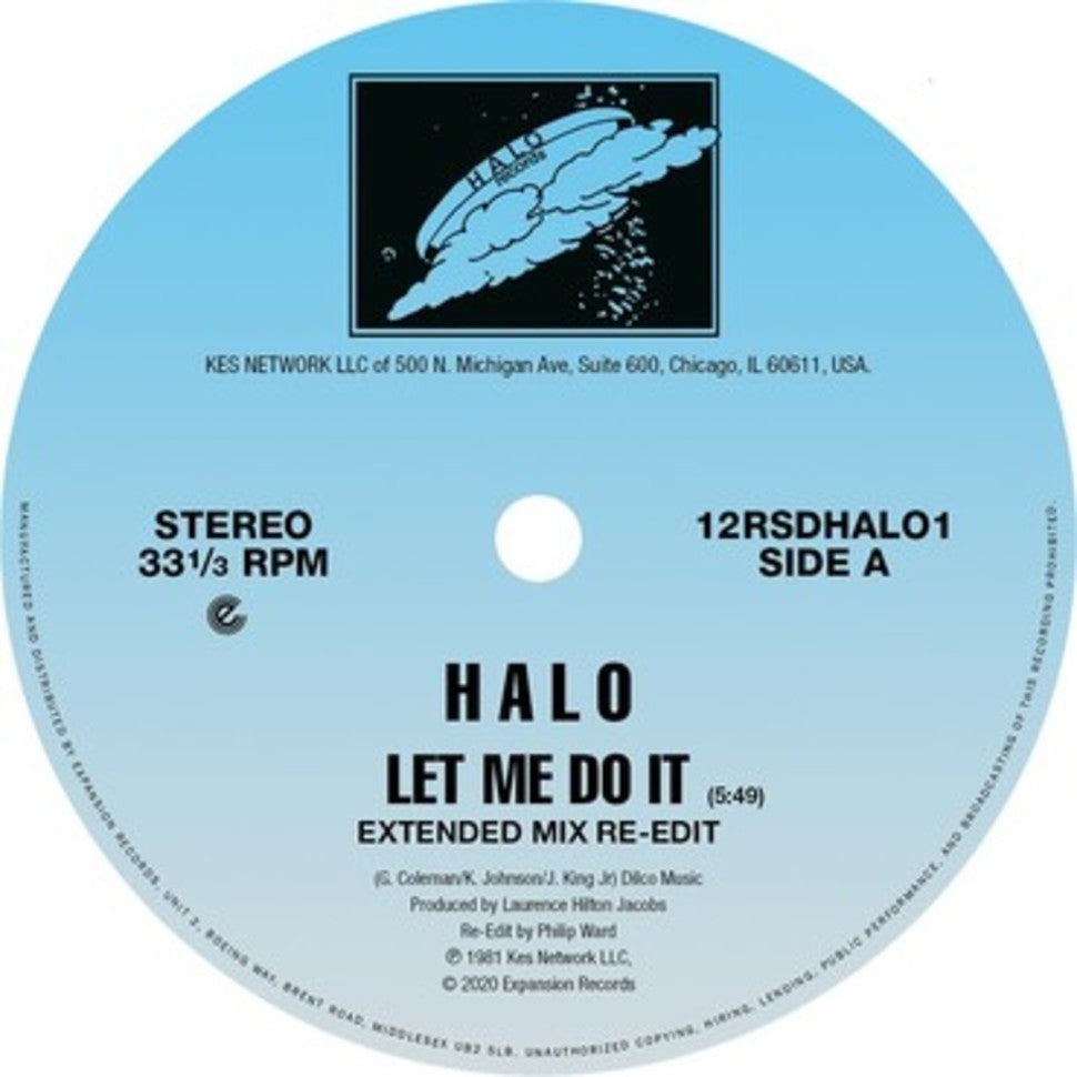 HALO - Let Me Do It / Life - 12" Limited Vinyl [RSD2020-AUG29]