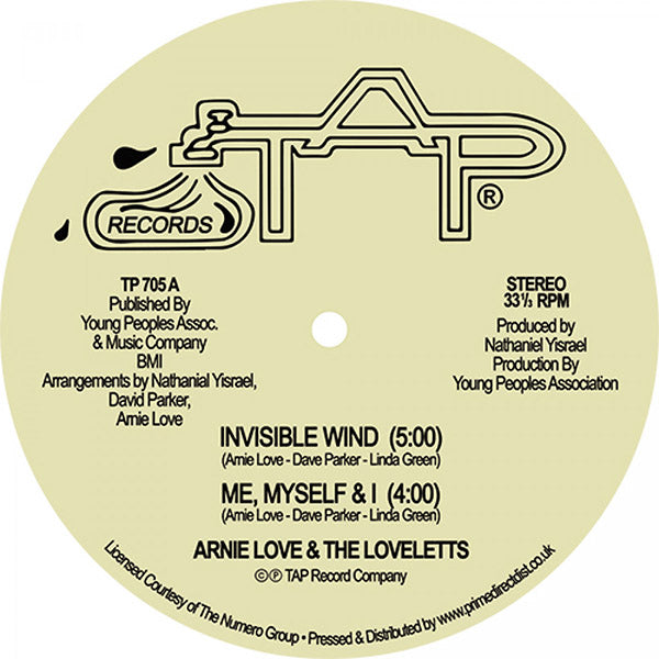 ARNIE LOVE & THE LOVELETTS - Invisible Wind / Me, Myself & I / We Had Enough  - 12" - Vinyl [RSD 2021 - JUN 12th]