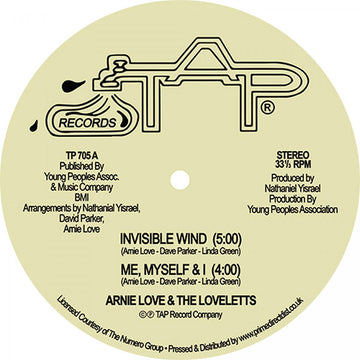 ARNIE LOVE & THE LOVELETTS - Invisible Wind / Me, Myself & I / We Had Enough  - 12" - Vinyl [RSD 2021 - JUN 12th]