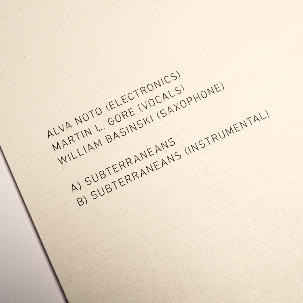 ALVA NOTO FEATURING MARTIN L GORE & WILLIAM BASINSKI - Subterraneans - 12" - Vinyl