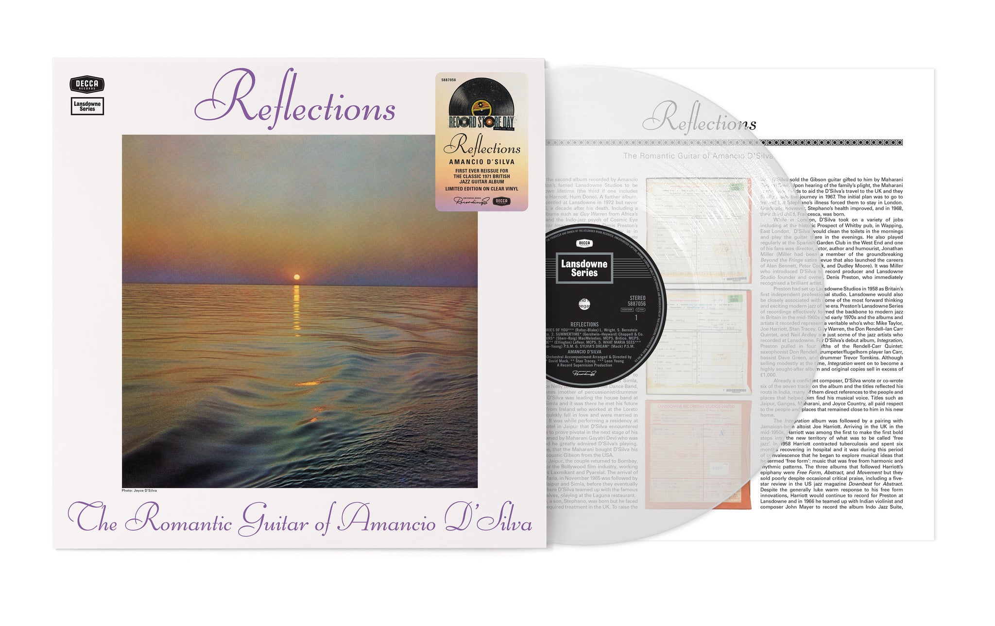 AMANCIO D’SILVA - Reflections - 1 LP - Clear Vinyl + Digital - Limited Edition [RSD 2024]