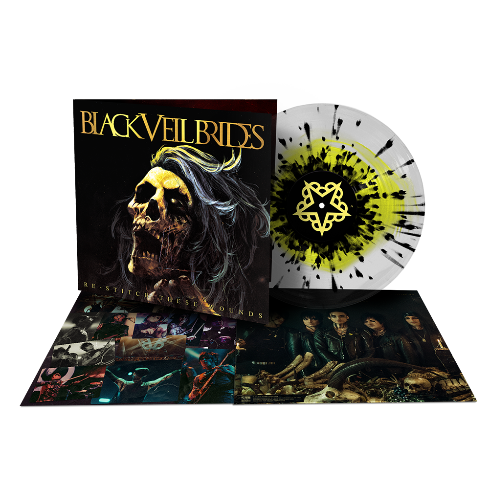 BLACK VEIL BRIDES – ReStitch These Wounds – LP – Limited Clear & Neon Yellow / Black Splatter