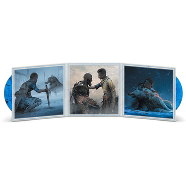 BEAR MCCREARY - God Of War: Ragnarok (Original Soundtrack w/ 2 Lithographs) - 3LP - Deluxe Tri-fold Blue Smoke Vinyl