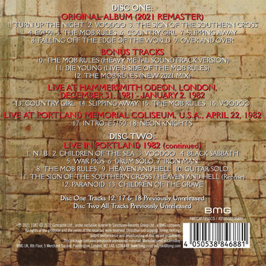 BLACK SABBATH - Mob Rules - Deluxe Edition (Remastered & Expanded) - 2CD