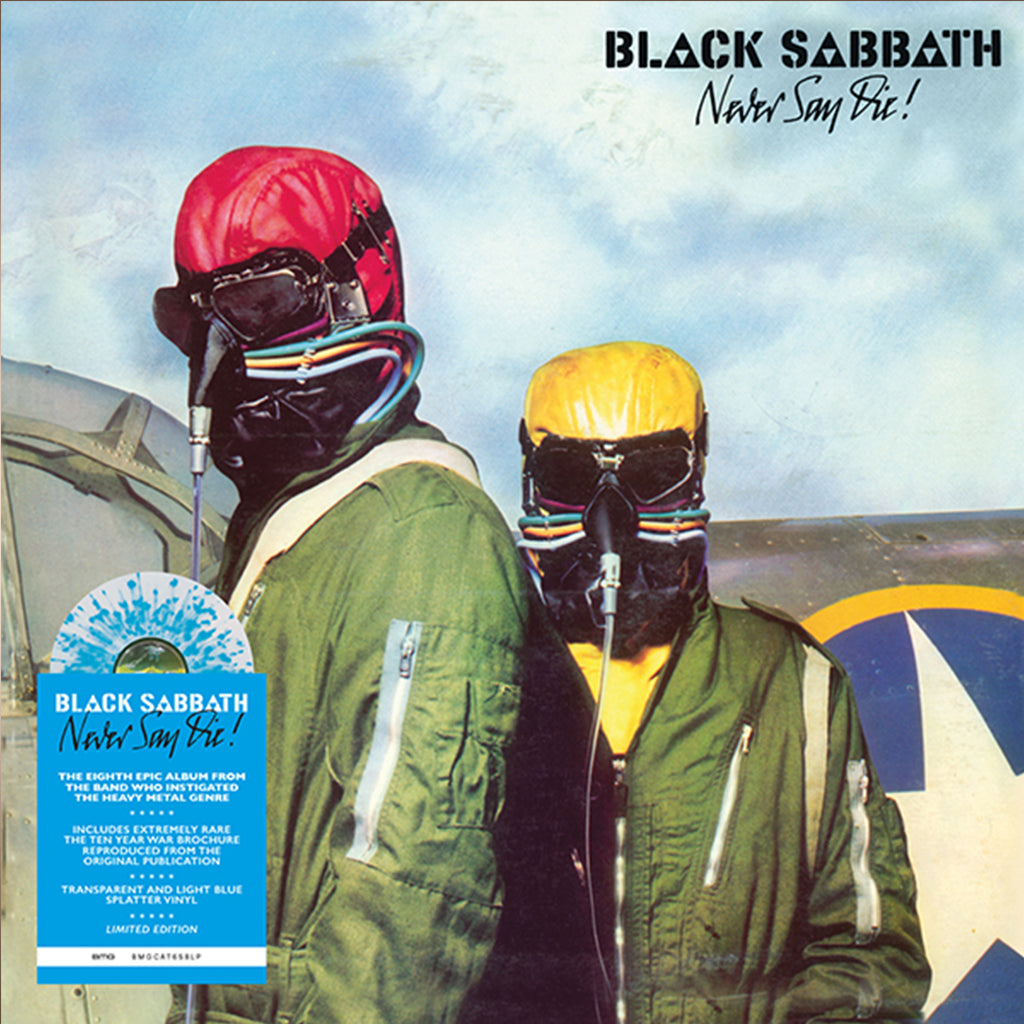 BLACK SABBATH - Never Say Die! - LP - Transparent w/ Light Blue Splatter Vinyl [RSD23]