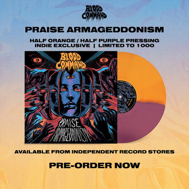 BLOOD COMMAND - Praise Armageddonism - LP - Orange / Purple Half And Half Vinyl