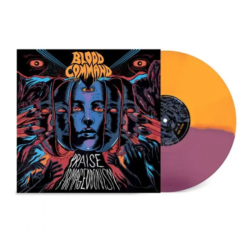BLOOD COMMAND - Praise Armageddonism - LP - Orange / Purple Half And Half Vinyl