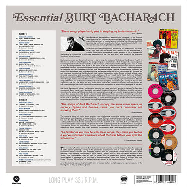 BURT BACHARACH - Essential Burt Bacharach - Celebrating 95 Years of Burt Bacharach - LP - 180g Vinyl