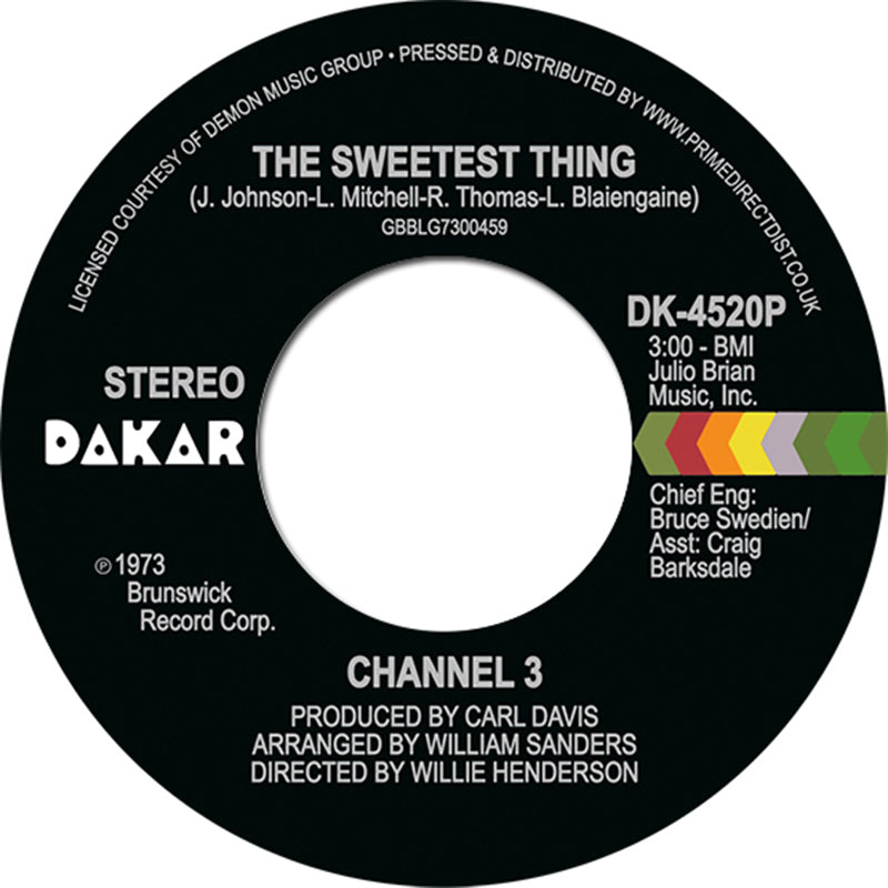 CHANNEL 3 - The Sweetest Thing / Someone Else's Arms - 7" - Vinyl [RSD2021-JUL 17]