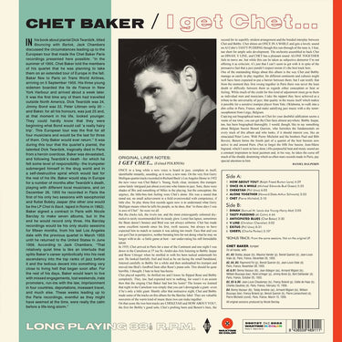CHET BAKER - I Get Chet (Waxtime In Color Edition) - LP - 180g Red Vinyl