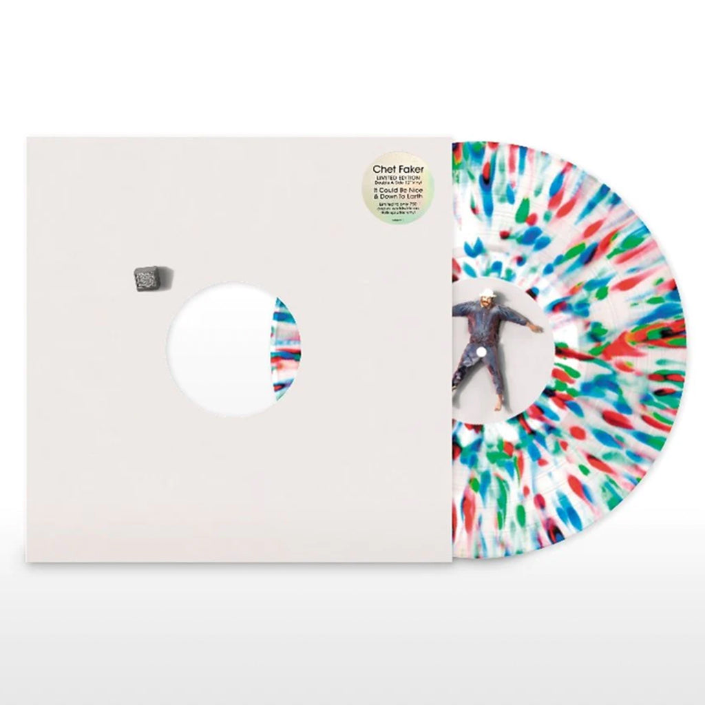 CHET FAKER - It Could Be Nice / Down To Earth - 12" (w/ Die-Cut Sleeve) - Clear w/ Red, Green & Blue Splatter Vinyl