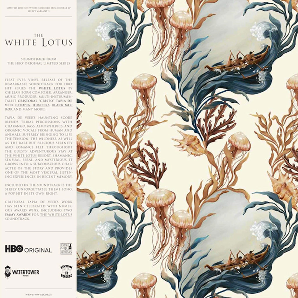 CRISTOBAL TAPIA DE VEER - The White Lotus - Soundtrack From The HBO Series (Sleeve Variant 3 w/ Obi-Strip & Art Print Inlay) - 2LP - Gatefold 180g White Vinyl [MAR 31]