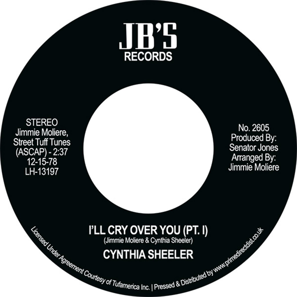 CYNTHIA SHEELER - I'll Cry Over You Pt 1 / I'll Cry Over You Pt 1 - 7" - Vinyl [RSD23]