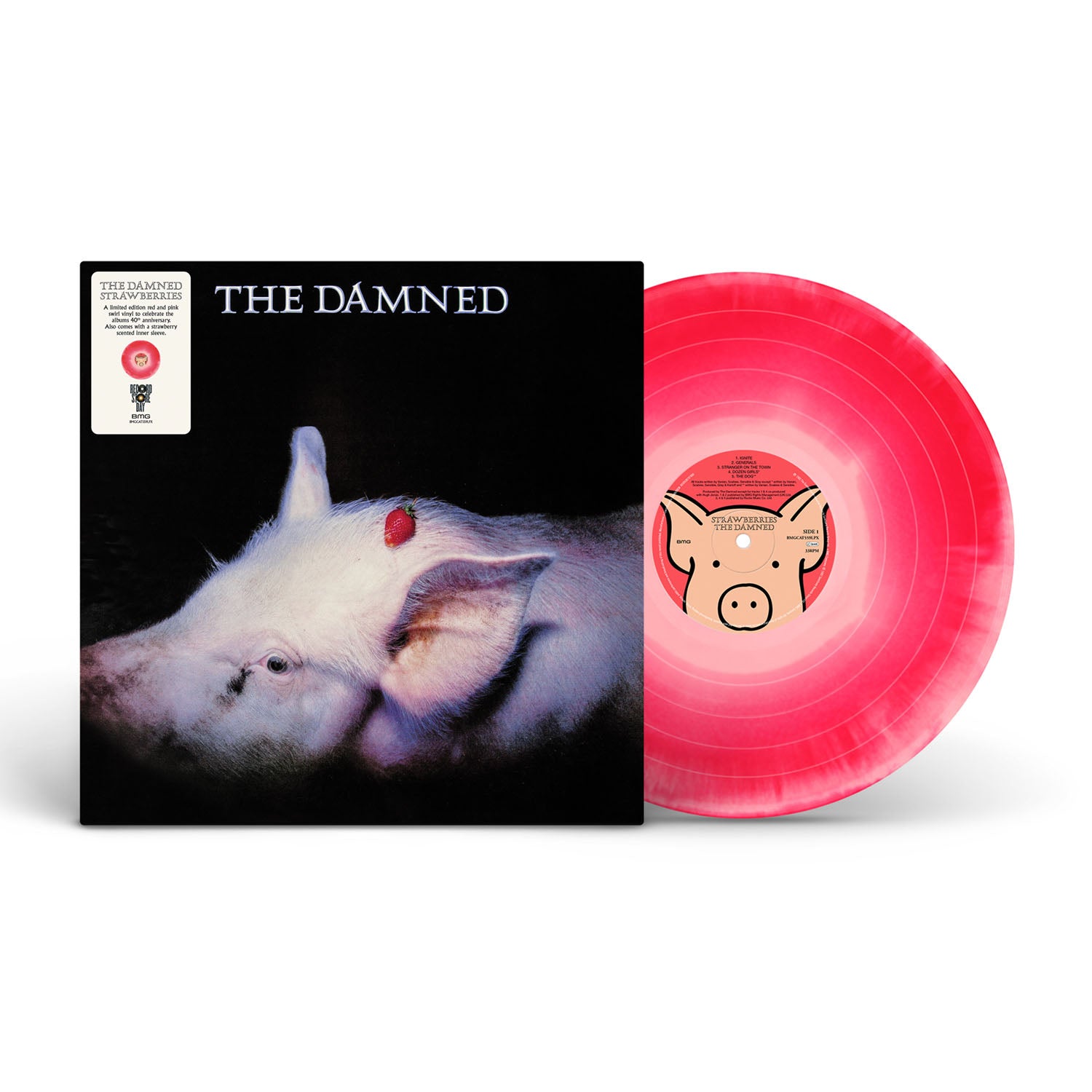 THE DAMNED - Strawberries (40th Anniv. Ed.) - LP - Pink / Red Swirl Vinyl [RSD 2022]