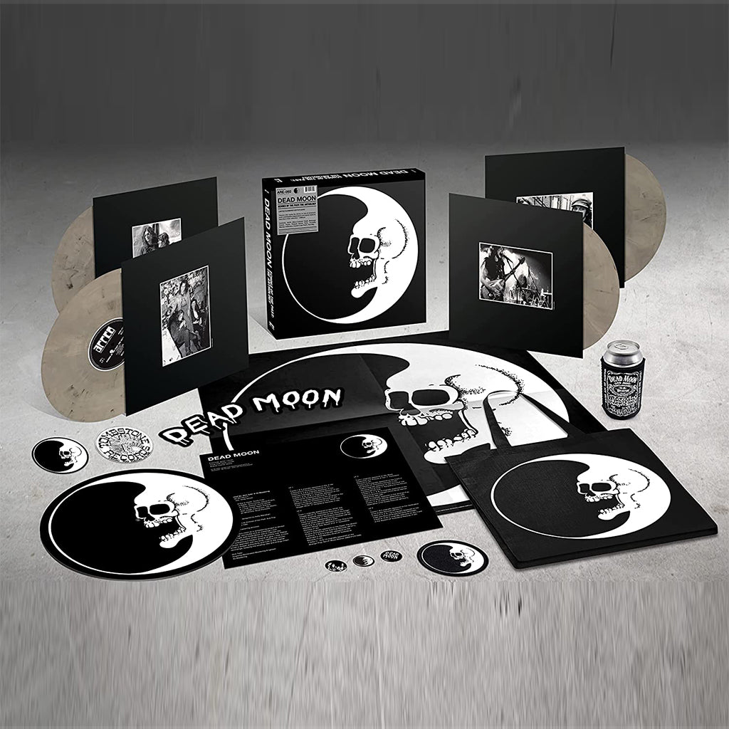 DEAD MOON - Echoes of the Past: The Anthology - 4LP (w/ Slipmat & Extras) - Black & White Marble Vinyl Box Set