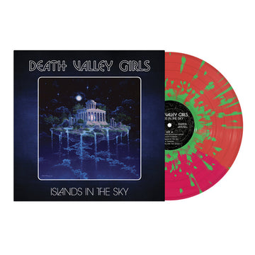 DEATH VALLEY GIRLS - Islands In the Sky (w/ Double-sided Poster) - LP - Half Neon Pink / Half Neon Orange w/ Neon Green Splatter Vinyl