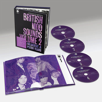 VARIOUS / EDDIE PILLER PRESENTS - British Mod Sounds of The 1960s Volume 2: The Freakbeat & Psych Years - 4CD Mediabook