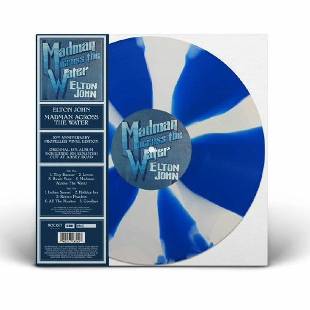 ELTON JOHN - Madman Across The Water (50th Anniversary Deluxe Edition) - LP - 180g Blue & White Vinyl
