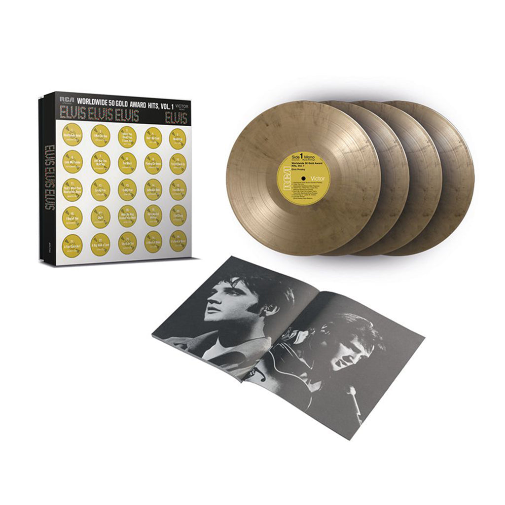 ELVIS PRESLEY - Worldwide 50 Gold Award Hits Vol. 1 - 4LP - 180g Gold & Black Marbled Deluxe Vinyl Box Set