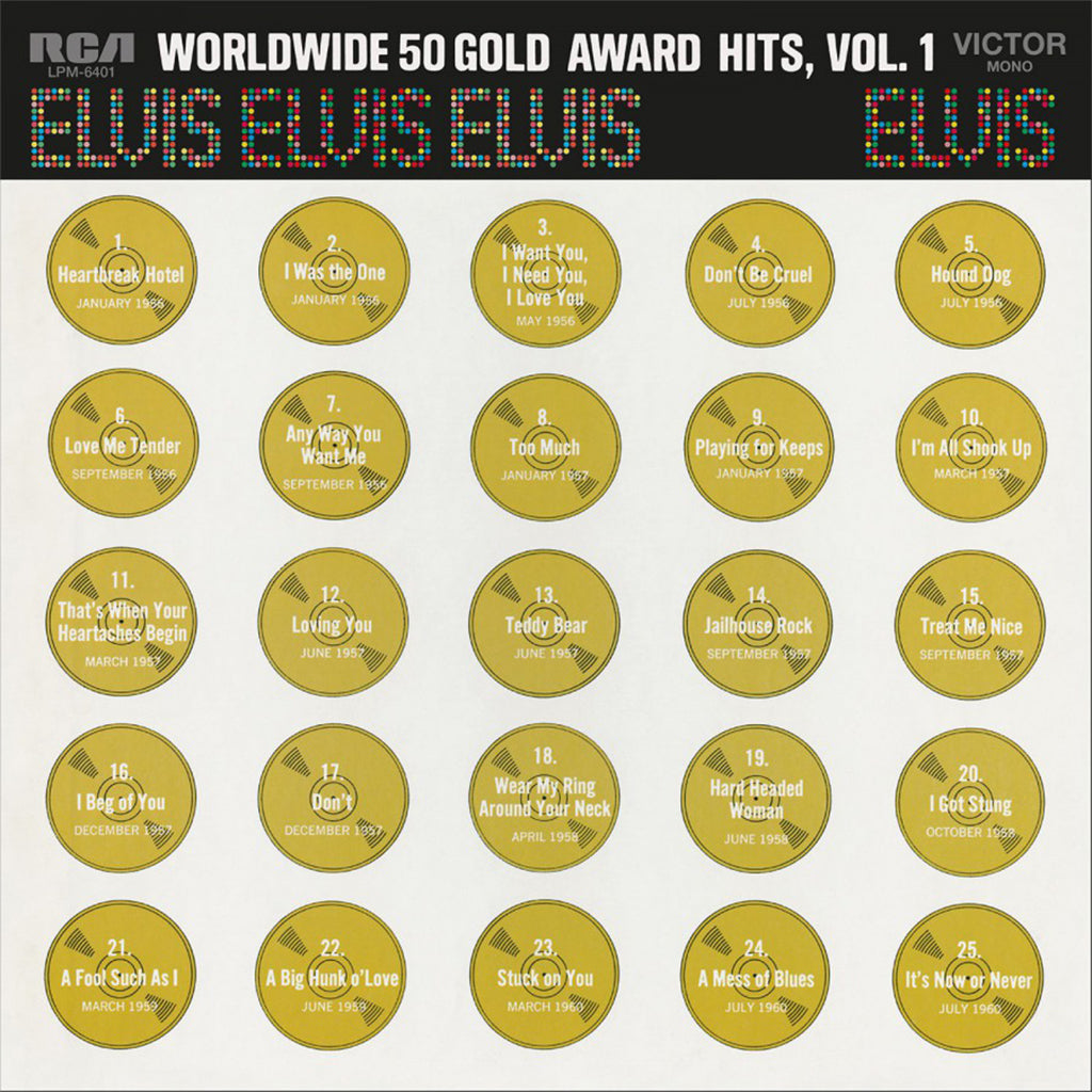 ELVIS PRESLEY - Worldwide 50 Gold Award Hits Vol. 1 - 4LP - 180g Gold & Black Marbled Deluxe Vinyl Box Set