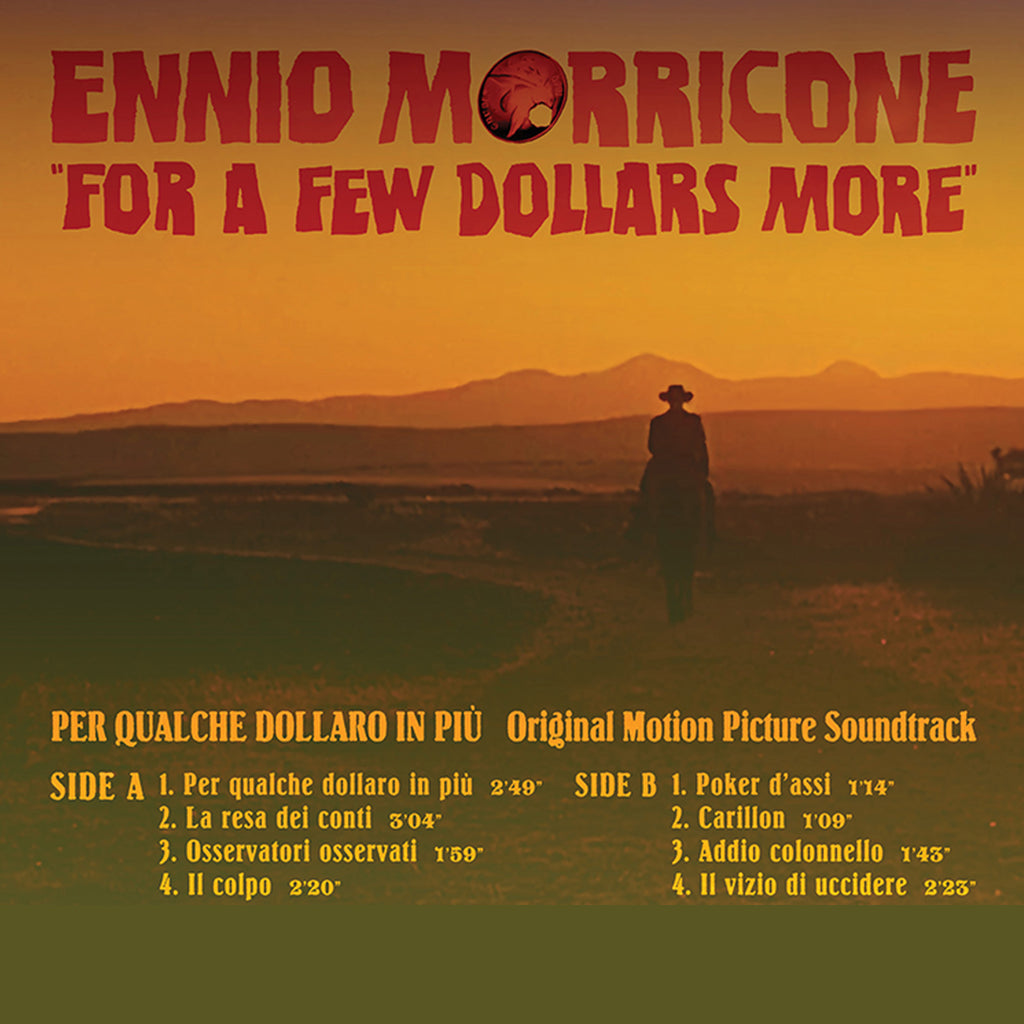 ENNIO MORRICONE - For A Few Dollars More (Original Soundtrack - New Layout / 45Rpm) - LP - Gatefold 180g Crystal Clear Vinyl