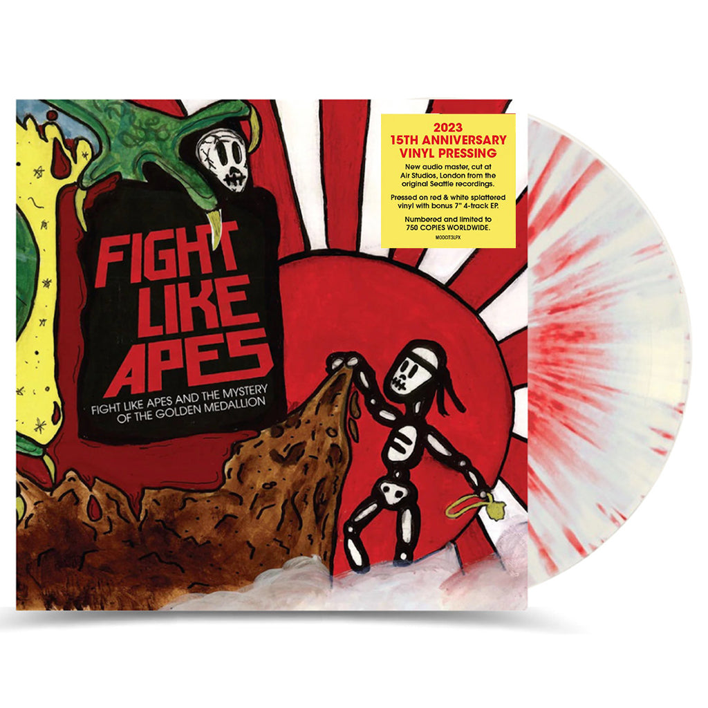 FIGHT LIKE APES - And The Mystery Of The Golden Medallion (15th Anniv. Pressing) - LP - Red & White Splatter Vinyl + Bonus 7" EP - Vinyl