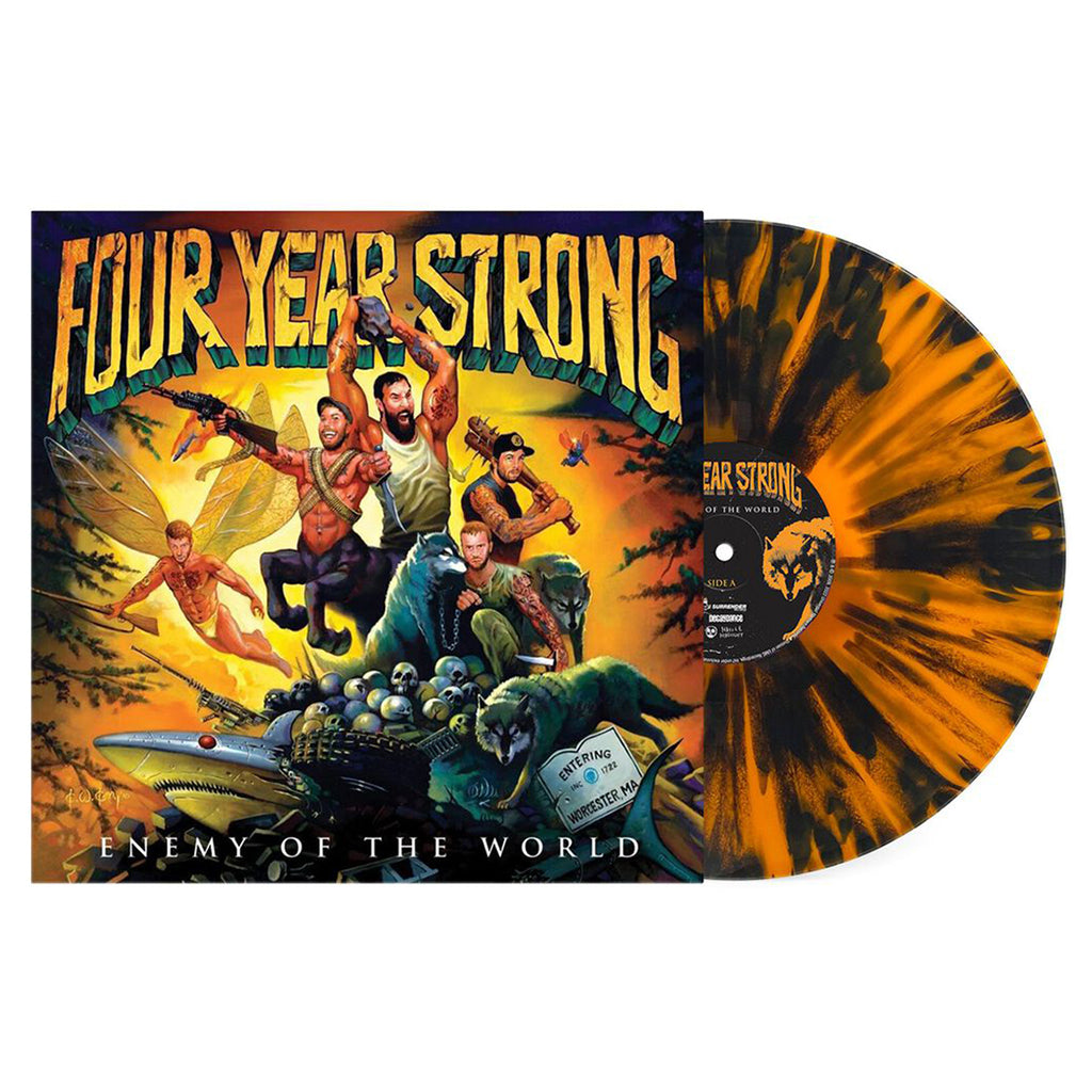 FOUR YEAR STRONG - Enemy Of The World (2022 Reissue) - LP + Poster - Orange w/ Black Splatter Vinyl