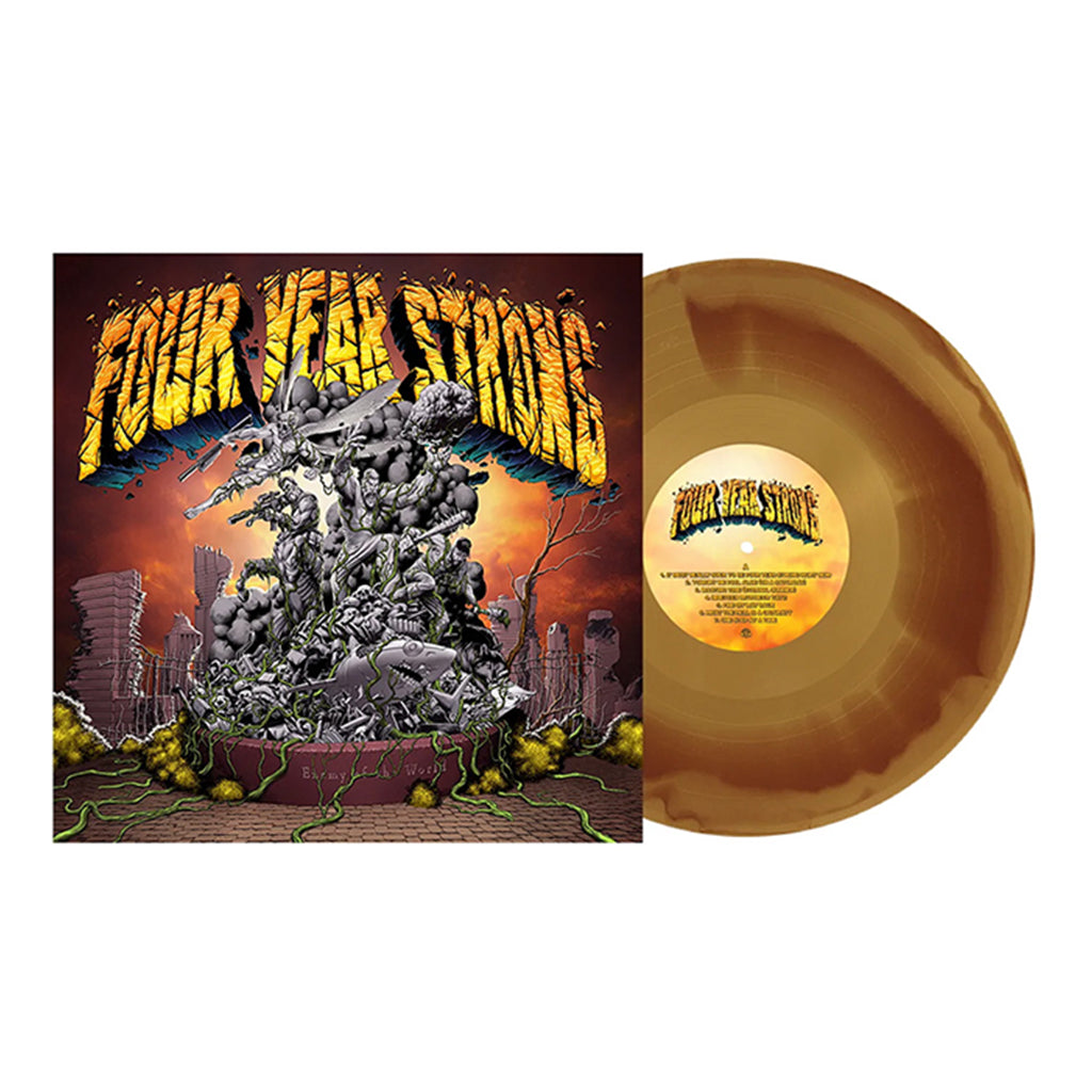 FOUR YEAR STRONG - Enemy Of The World (Re-Recorded) - LP - Brown & Gold Vinyl