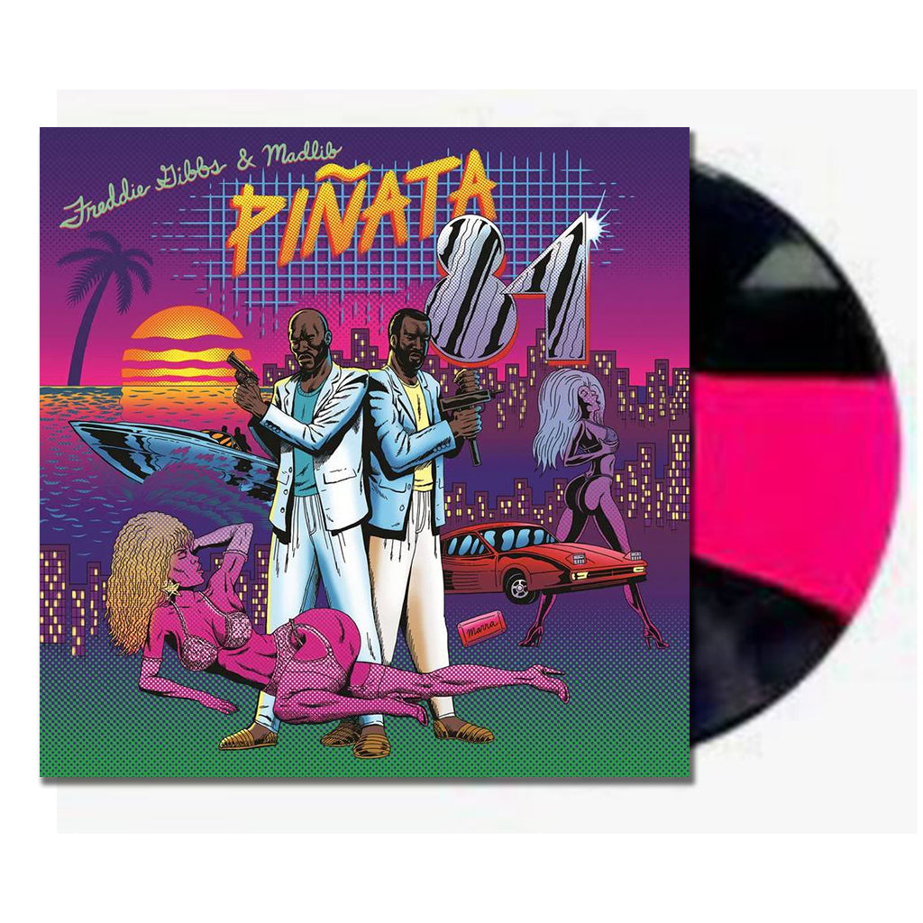 FREDDIE GIBBS & MADLIB - Pinata (The 1984 Version) [2022 Repress] - LP - Neon Pink & Black Vinyl
