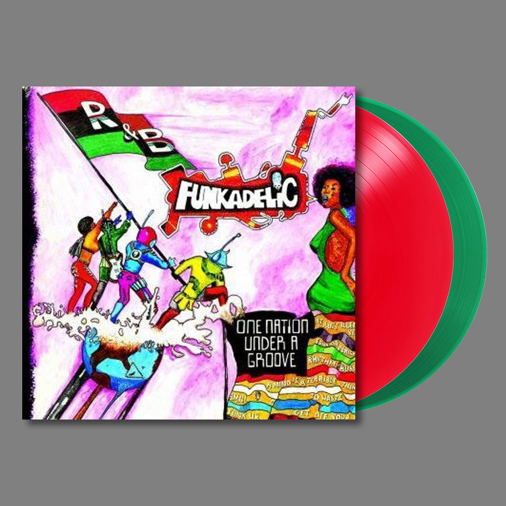 FUNKADELIC - One Nation Under A Groove (2023 Reissue w/ Obi-Strip) - LP + Bonus 12" EP - Red & Green Vinyl