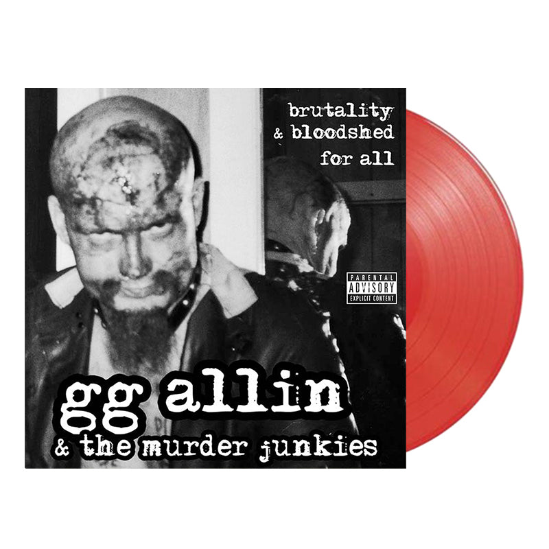 GG ALLIN & THE MURDER JUNKIES - Brutality And Bloodshed For All - LP - Clear Red Vinyl