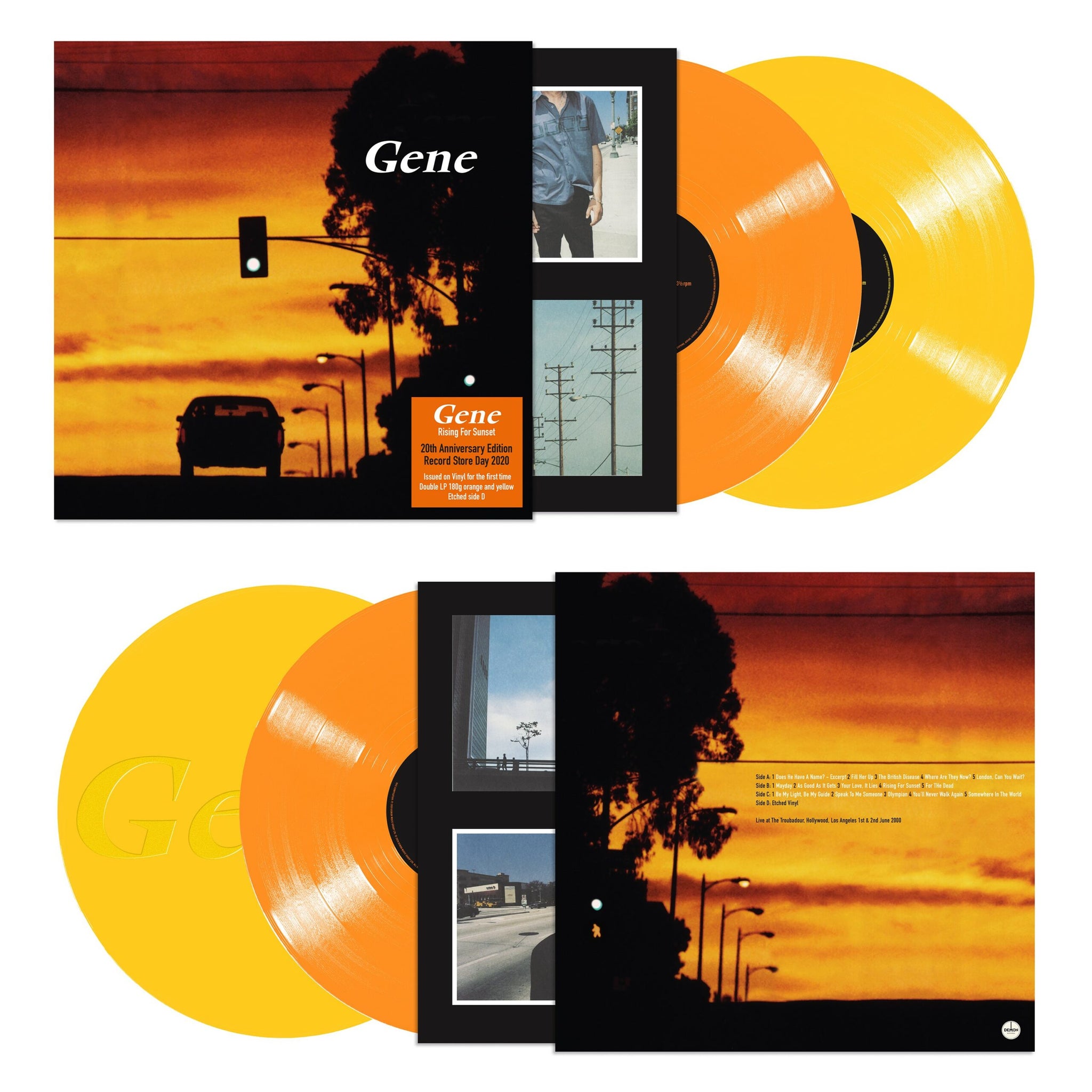 GENE - Rising For Sunset (20th Anniversary Edition) - 2LP Orange and Yellow Vinyl [RSD2020-AUG29]