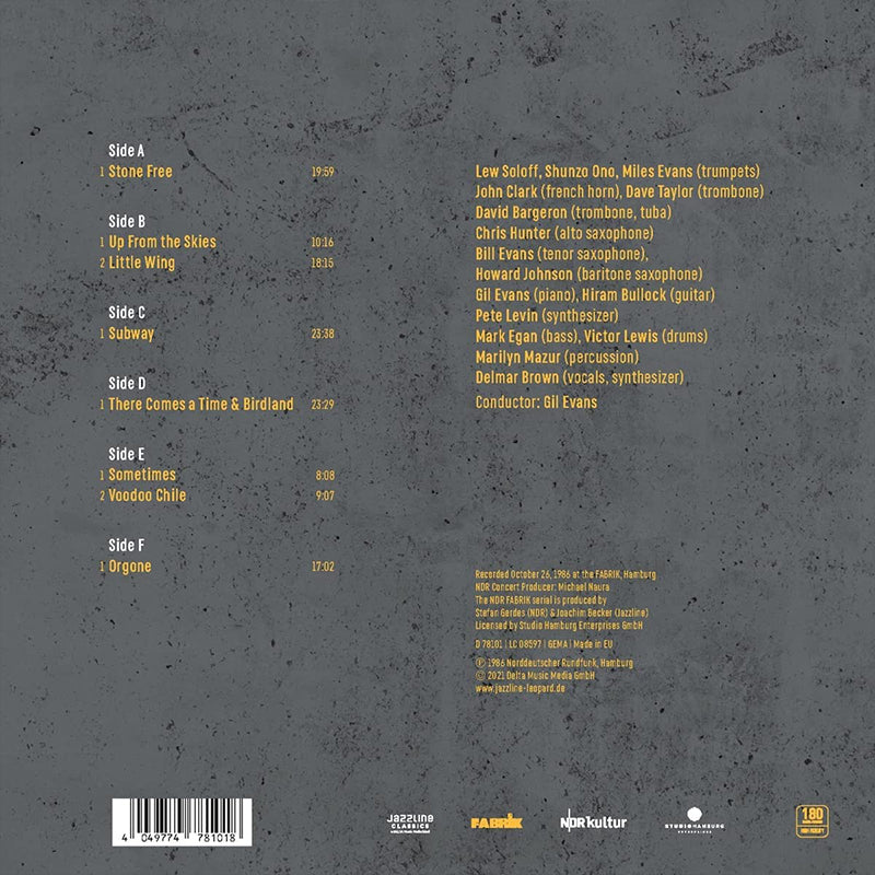 GIL EVANS ORCHESTRA - Live at Fabrik Hamburg 1986 - 3LP - 180g Vinyl