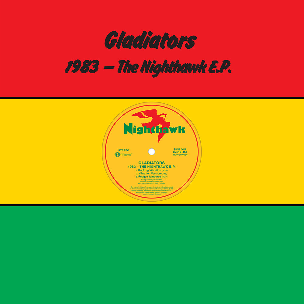 GLADIATORS - 1983 – The Nighthawk EP - 12" - Red, Yellow & Green Vinyl [BF2021]