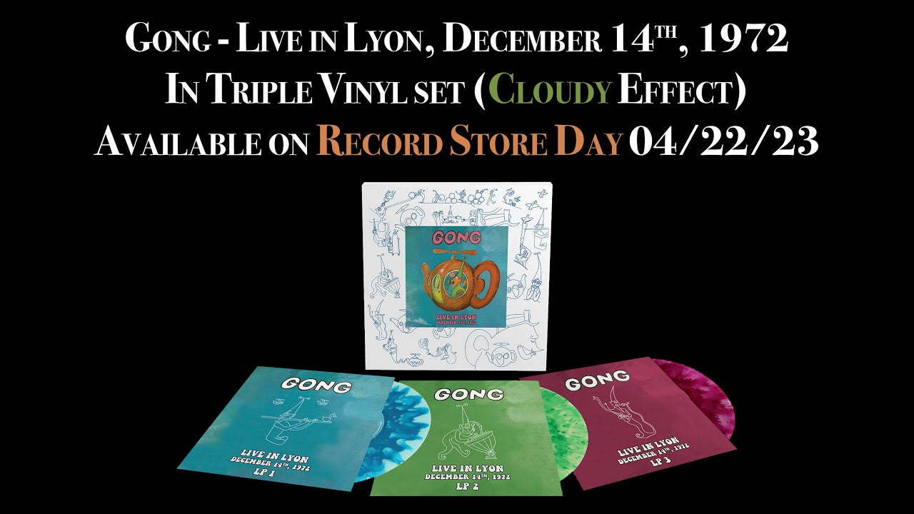GONG - Live At Lyon December 1972 - 3LP - Gatefold Cloudy Blue, Green & Purple Vinyl [RSD23]