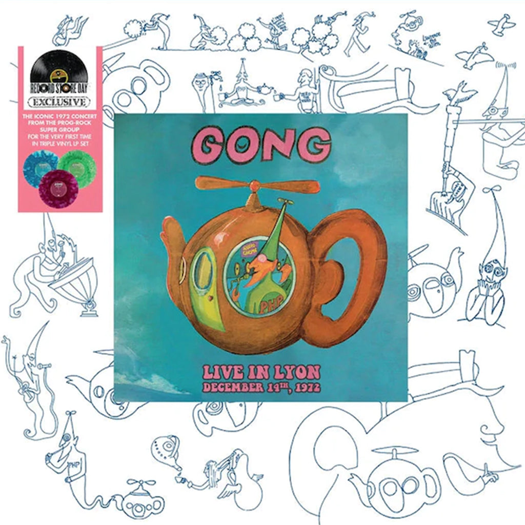 GONG - Live At Lyon December 1972 - 3LP - Gatefold Cloudy Blue, Green & Purple Vinyl [RSD23]