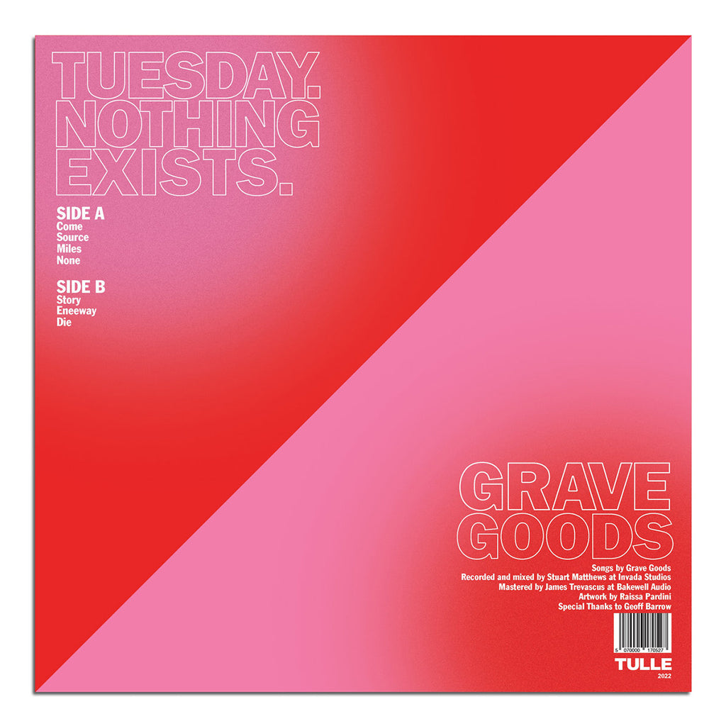 GRAVE GOODS - Tuesday. Nothing Exists. - LP - Transparent Red Vinyl