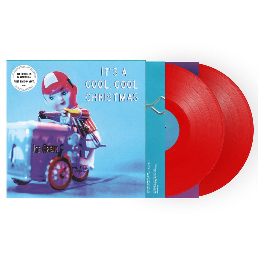 VARIOUS - It's A Cool Cool Christmas (21st Anniv. Deluxe Ed.) - 2LP - Clear Red Vinyl
