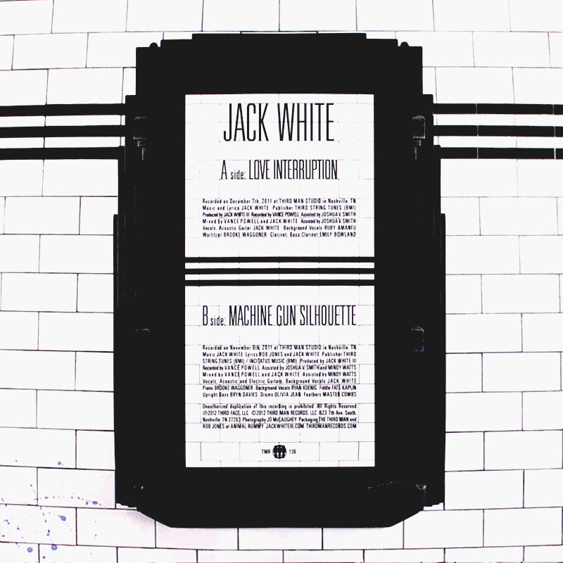 JACK WHITE - Love Interruption / Machine Gun Silhouette - 7" - Vinyl