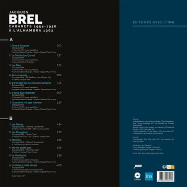 JACQUES BREL - Cabarets 1954 - 1956 - LP - Vinyl