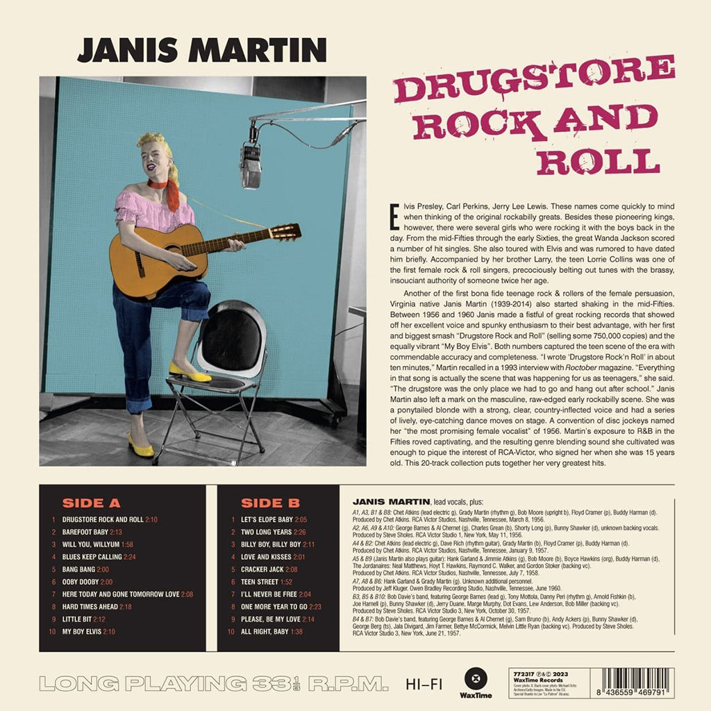 JANIS MARTIN - Drugstore Rock and Roll (2023 Waxtime Edition) - LP - 180g Vinyl