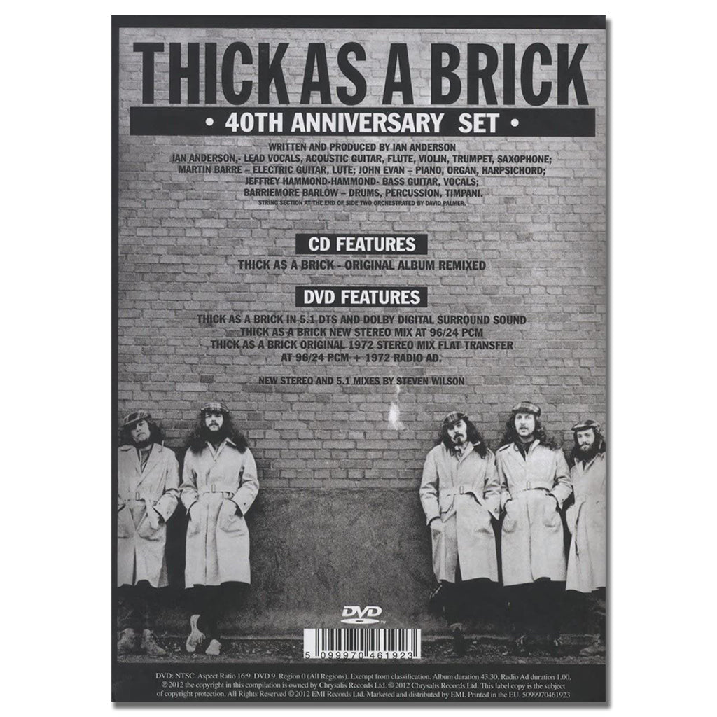 JETHRO TULL - Thick As A Brick (40th Anniv. Ed.) - CD / DVD Book Set